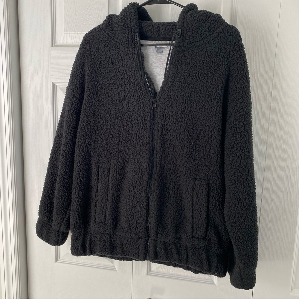 Aerie Black Sherpa Jacket